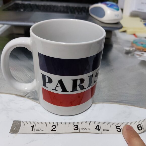 Coffee Tea MUG CUP PARIS wording White - Picture 5 of 6